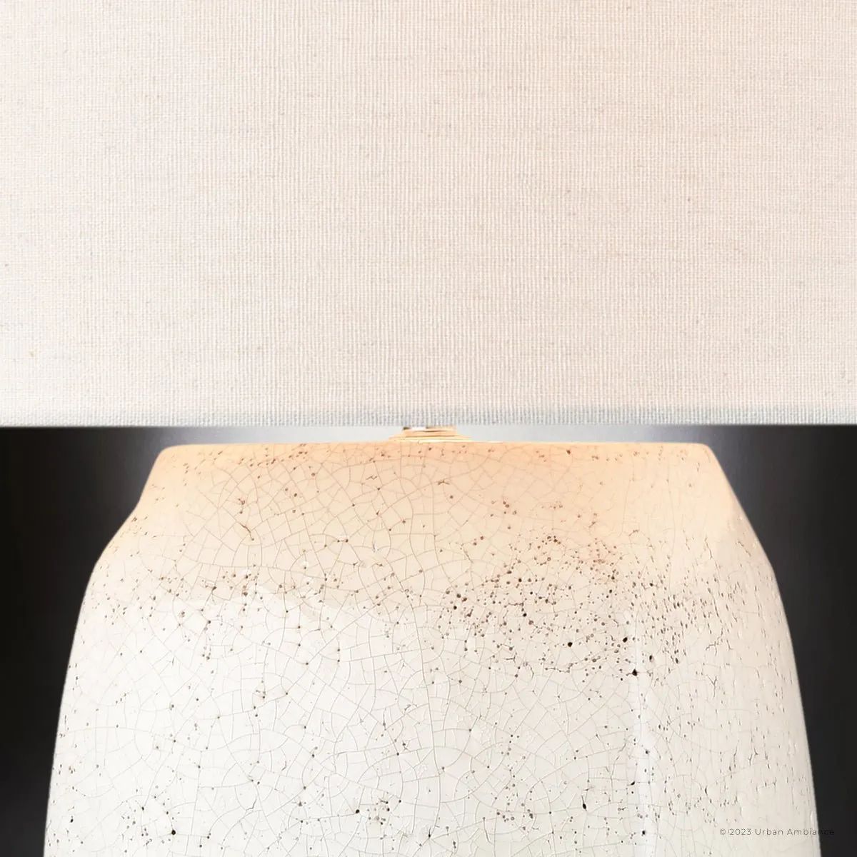 UEX7870 Modern Rustic Table Lamp 15''W x 15''D x 23''H, White Finish, Harmony Collection
